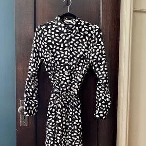 FRNCH Paris Midi Belted Shirtdress, Size M